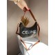 Сумка жіноча  Celine Ava Bag In Triomphe Canvas and Calfskin Tan brown Селін коричнева 072