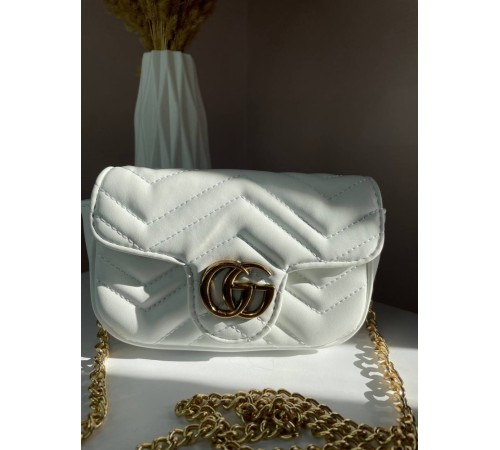 Сумка жіноча Gucci white  Гуччі біла 069