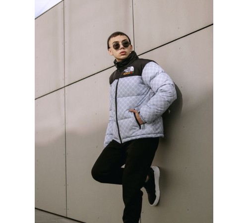 Куртка пухова TNF Gucci Сіра