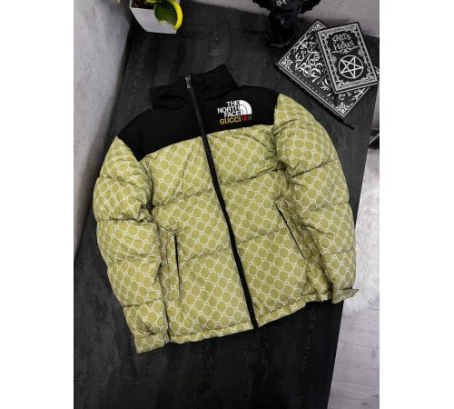 Куртка пухова TNF Gucci оливкова