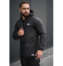 Комплект чоловічий TNF: куртка чорна + штани чорні. Барсетка У Подарунок!