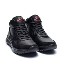 зимові шкіряні ботинки  Nike  Black