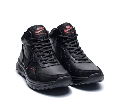 зимові шкіряні ботинки  Nike  Black