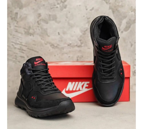 зимові шкіряні ботинки  Nike  Black