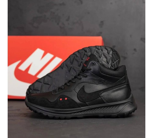 зимові шкіряні ботинки  Nike  Black