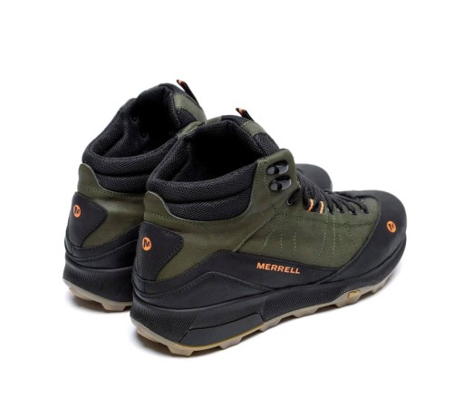 Зимові шкіряні ботинки  MERRELL олива