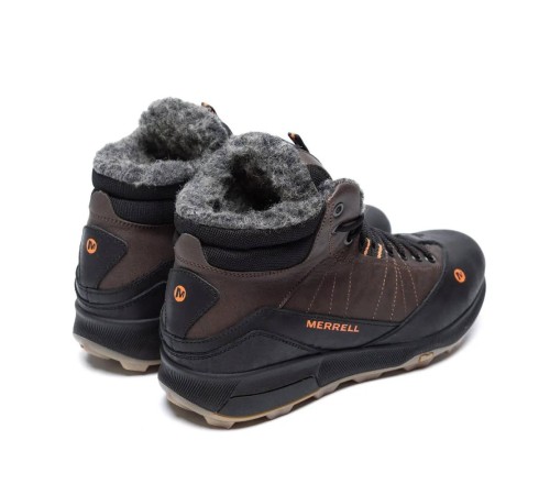 Зимові шкіряні ботинки MERRELL коричневі