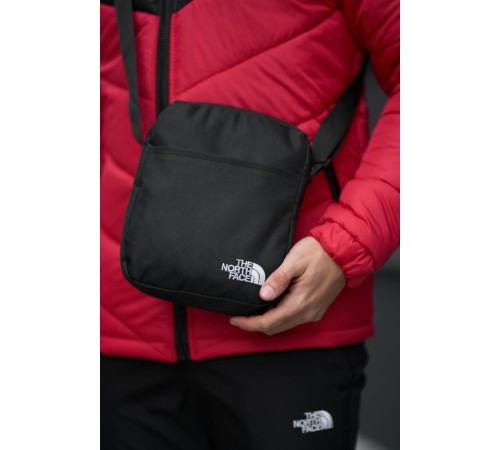 Комплект куртка TNF чорно-червона + штани TNF. Барсетка TNF у подарунок!