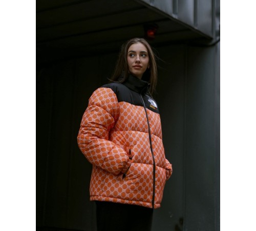 Куртка пухова TNF Gucci помаранч