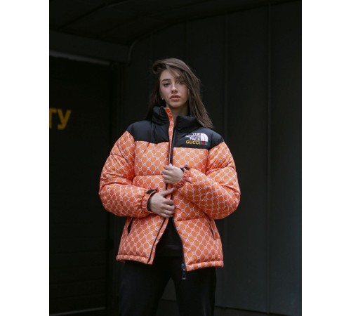 Куртка пухова TNF Gucci помаранч