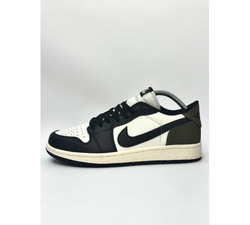 Кроссовки Nike Air Jordan 1 x DIOR Retro (white & black & olive)