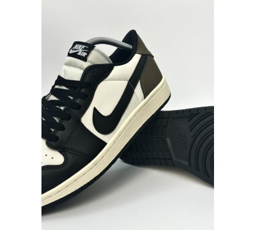 Кроссовки Nike Air Jordan 1 x DIOR Retro (white & black & olive)