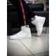 Кроссовки высокие Nike Air Jordan 1 кожа (White)