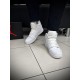 Кроссовки высокие Nike Air Jordan 1 кожа (White)