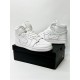 Кроссовки высокие Nike Air Jordan 1 кожа (White)