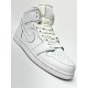 Кроссовки высокие Nike Air Jordan 1 кожа (White)