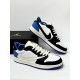 Кроссовки Jordan 1 Low Fragment Design Travis Scott (white & black & blue)