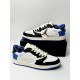 Кроссовки Jordan 1 Low Fragment Design Travis Scott (white & black & blue)