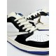 Кроссовки Jordan 1 Low Fragment Design Travis Scott (white & black & blue)