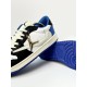 Кроссовки Jordan 1 Low Fragment Design Travis Scott (white & black & blue)