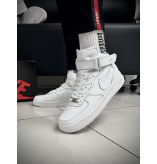 Кроссовки высокие Nike Air Force белые