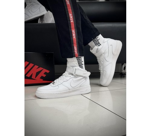 Кроссовки высокие Nike Air Force белые