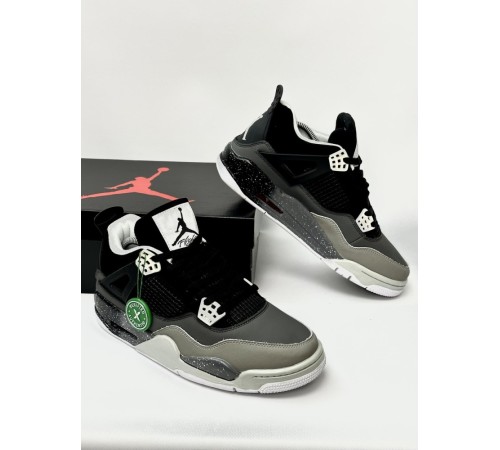 Кроссовки высокие Nike Air Jordan Retro 4 (Cosmo) black & grey