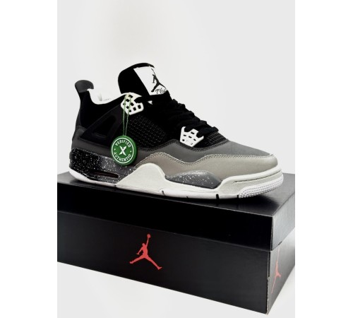 Кроссовки высокие Nike Air Jordan Retro 4 (Cosmo) black & grey