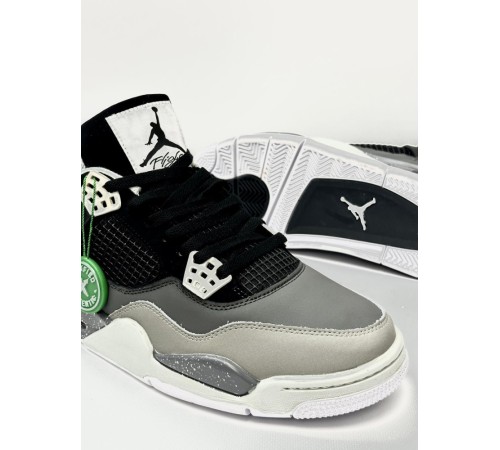 Кроссовки высокие Nike Air Jordan Retro 4 (Cosmo) black & grey