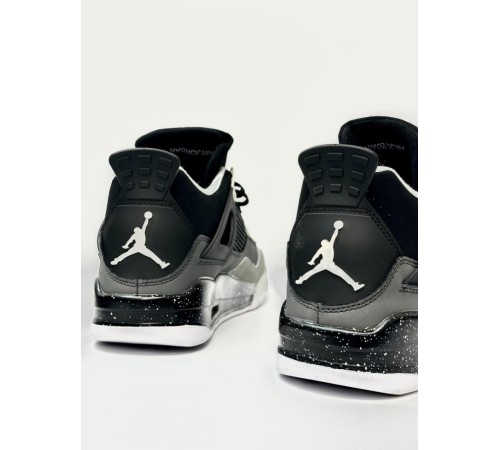 Кроссовки высокие Nike Air Jordan Retro 4 (Cosmo) black & grey