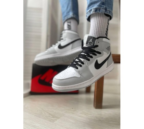 Кроссовки Nike Air Jordan 1 OG (gray white black)