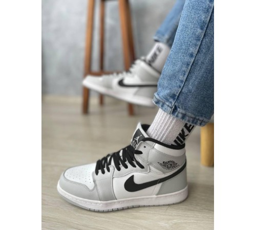 Кроссовки Nike Air Jordan 1 OG (gray white black)