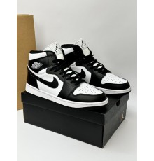 Кроссовки высокие Nike Air Jordan 1 (black / white)