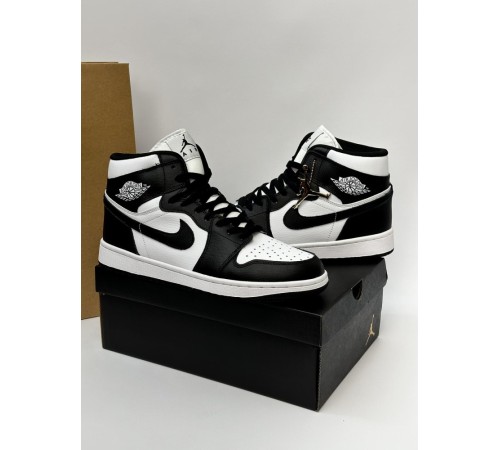 Кроссовки высокие Nike Air Jordan 1 (black / white)