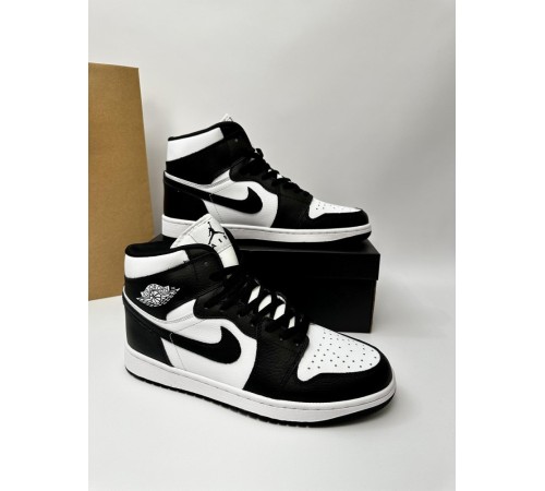 Кроссовки высокие Nike Air Jordan 1 (black / white)