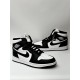 Кроссовки высокие Nike Air Jordan 1 (black / white)