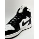 Кроссовки высокие Nike Air Jordan 1 (black / white)