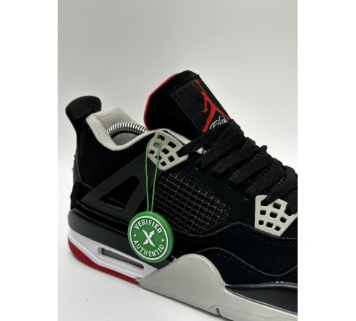 Кроссовки Nike Air Jordan Retro 4 (Black/Red)