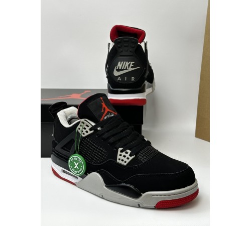 Кроссовки Nike Air Jordan Retro 4 (Black/Red)