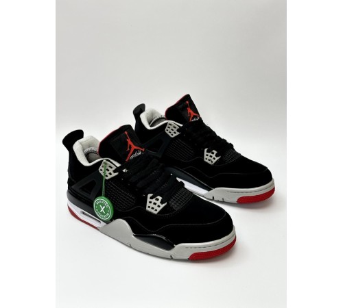 Кроссовки Nike Air Jordan Retro 4 (Black/Red)