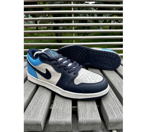 Кроссовки Nike Air Jordan 1 low (blue & white)