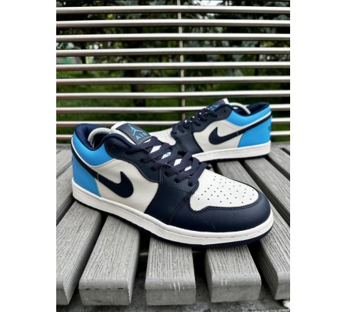 Кроссовки Nike Air Jordan 1 low (blue & white)