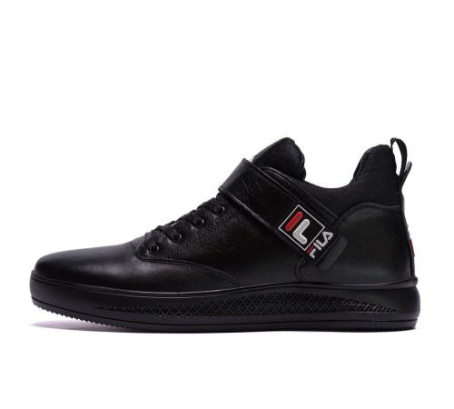 шкіряні зимові ботинки Fila Black