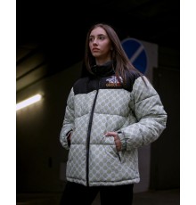 Куртка пухова TNF Gucci сіра жіноча