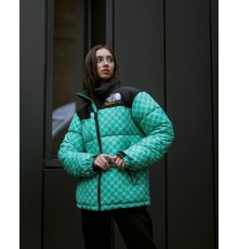 Куртка пухова TNF Gucci зелена жіноча