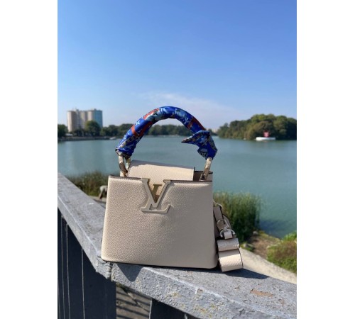 Жіноча сумка Louis Vuitton 20*15*8 бежева