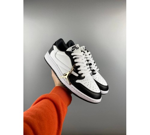 Чоловічі кросівки Nike Air Jordan 1 Low x Travis Scott black white