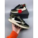 Чоловічі кросівки Nike Air Jordan 1 Low x Travis Scott black green