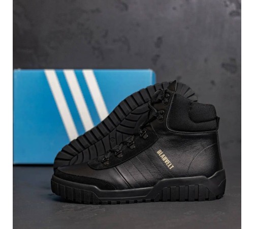 зимові черевики Adidas  Leather  чорні