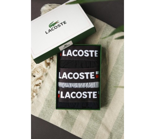 Труси Lacoste (3 шт) .Сині, сірі, чорні